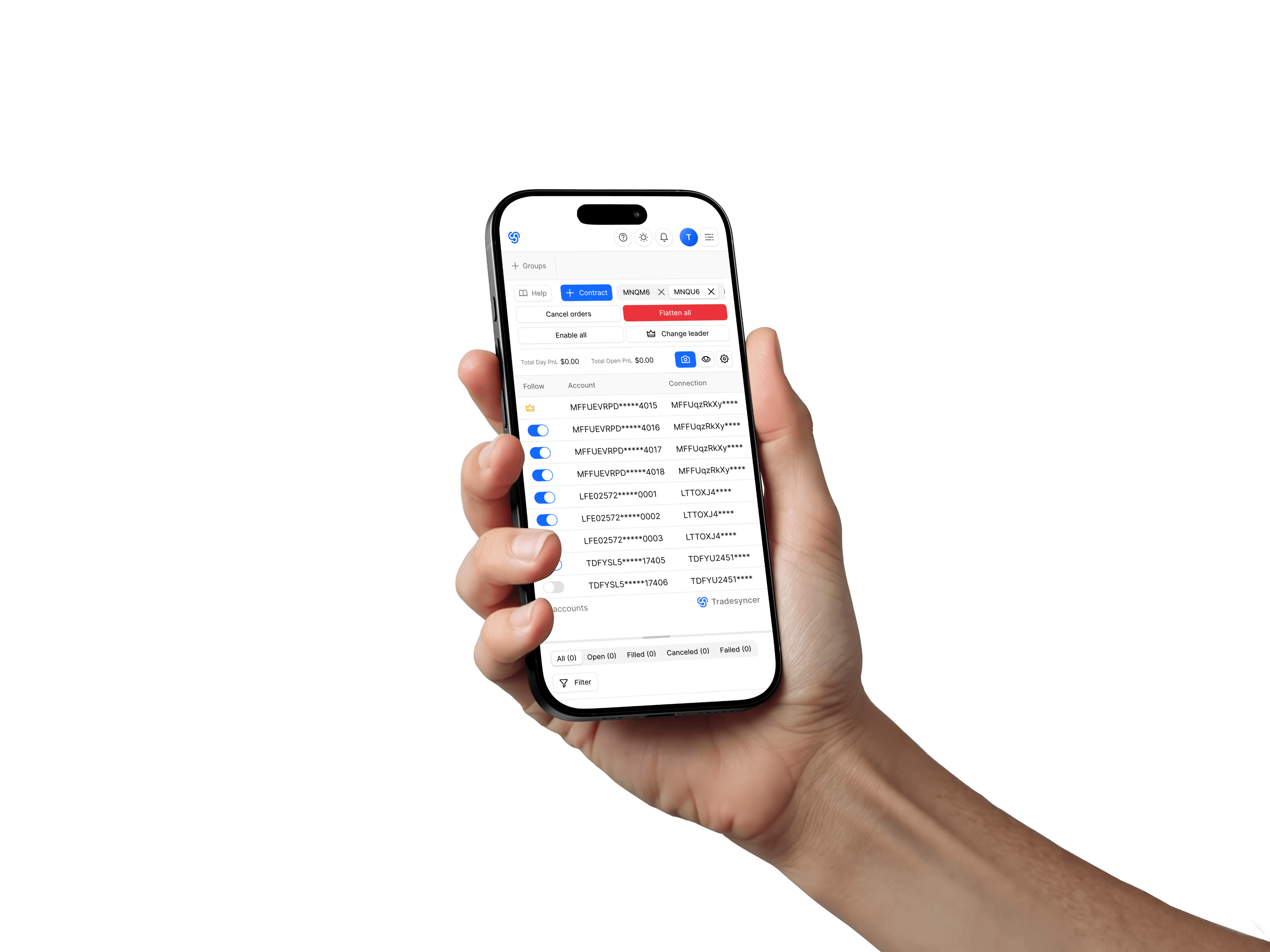 Tradesyncer copy groups on a phone